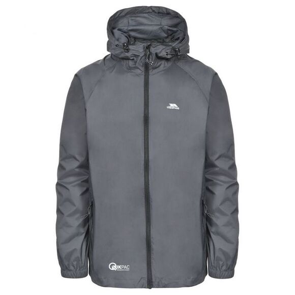 Trespass Adults Unisex Qikpac Packaway Waterproof Jacket / Flint